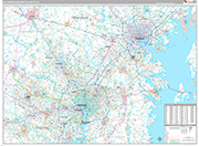 Baltimore-Washington Wall Map Premium Style